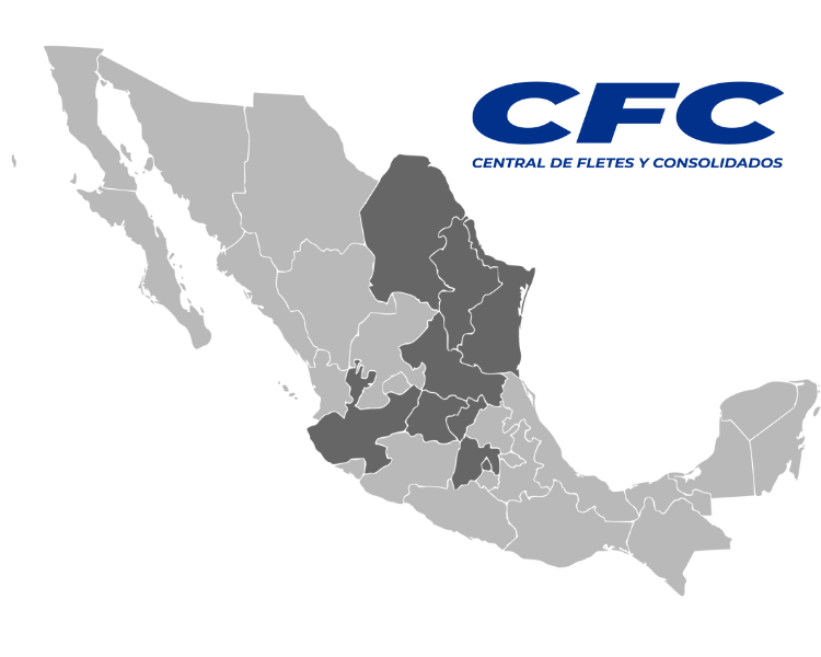 Mapa de Servicio de Transporte de Carga en Mexico